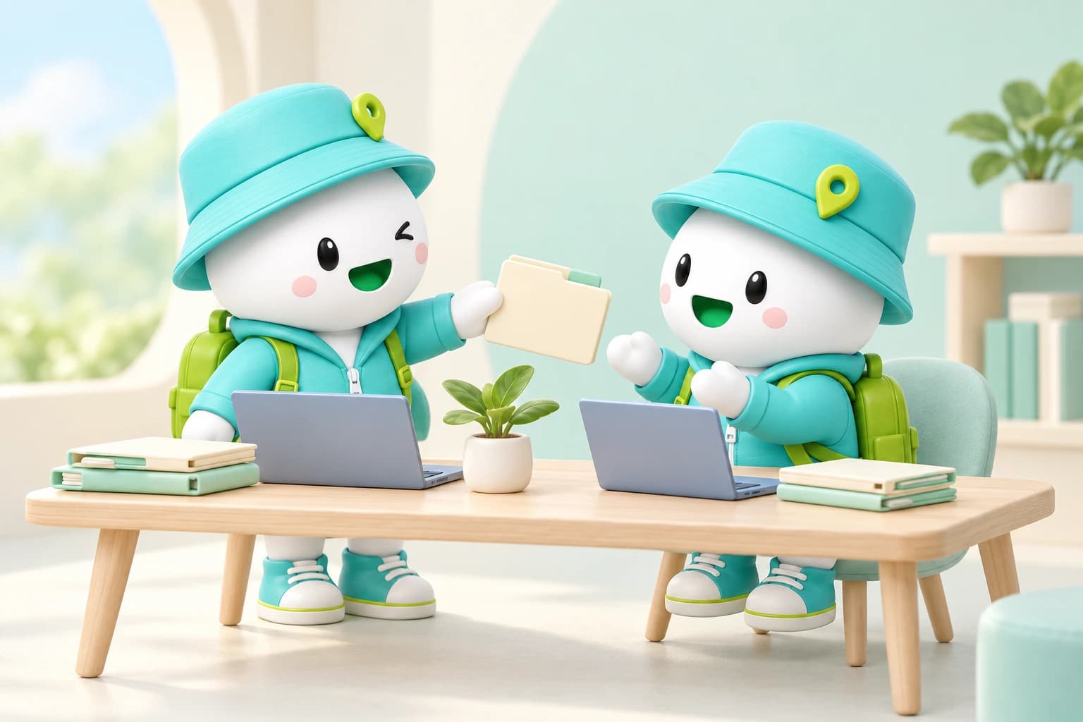 Our mint mascots making work easier